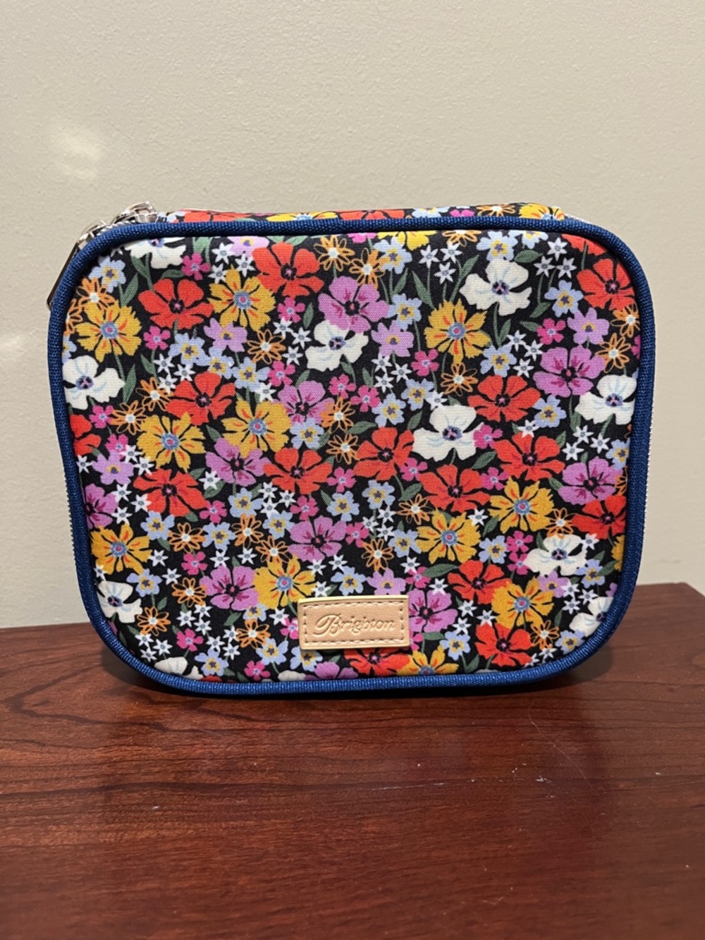Brighton Catherine Hong Painted Poppies travel jewelry case